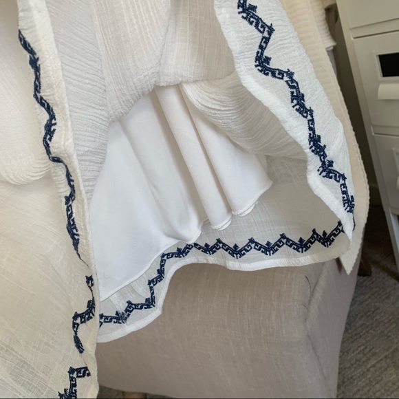 Cloth & People White Embroidered Dress Beachy Boho Small - Picture 6 of 11